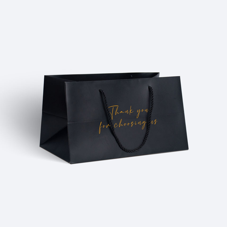 Luxury Printed Custom Logo Clothing Gift Paper Packaging Bags with Hand Length Handle