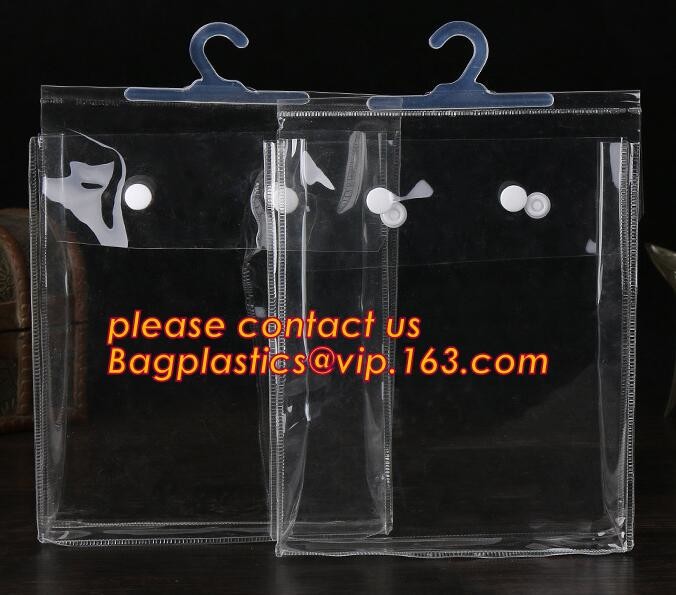 hanger bag with zip lock on the top,Frosted Zip lockk bag EVA PVC hanger bag for clothes, EVA frost drawstring bag, Froste