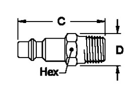Industry 3/8'' 1.6Mpa Hydraulic Line Quick Disconnect