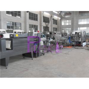 Drink Processing Manual Bottle Labeling Machine For Bottles , Shrinking Tunnel