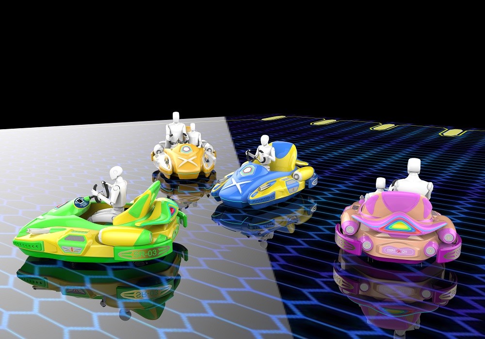 Theme Park Kids Arcade Machine Electric Space Ship Ride On Space Warship Car