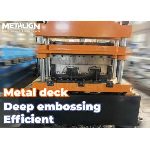 China Customizable Metal Deck Forming Machine With Hydraulic Cutter And Chain Drive Roll Former Machine on sale