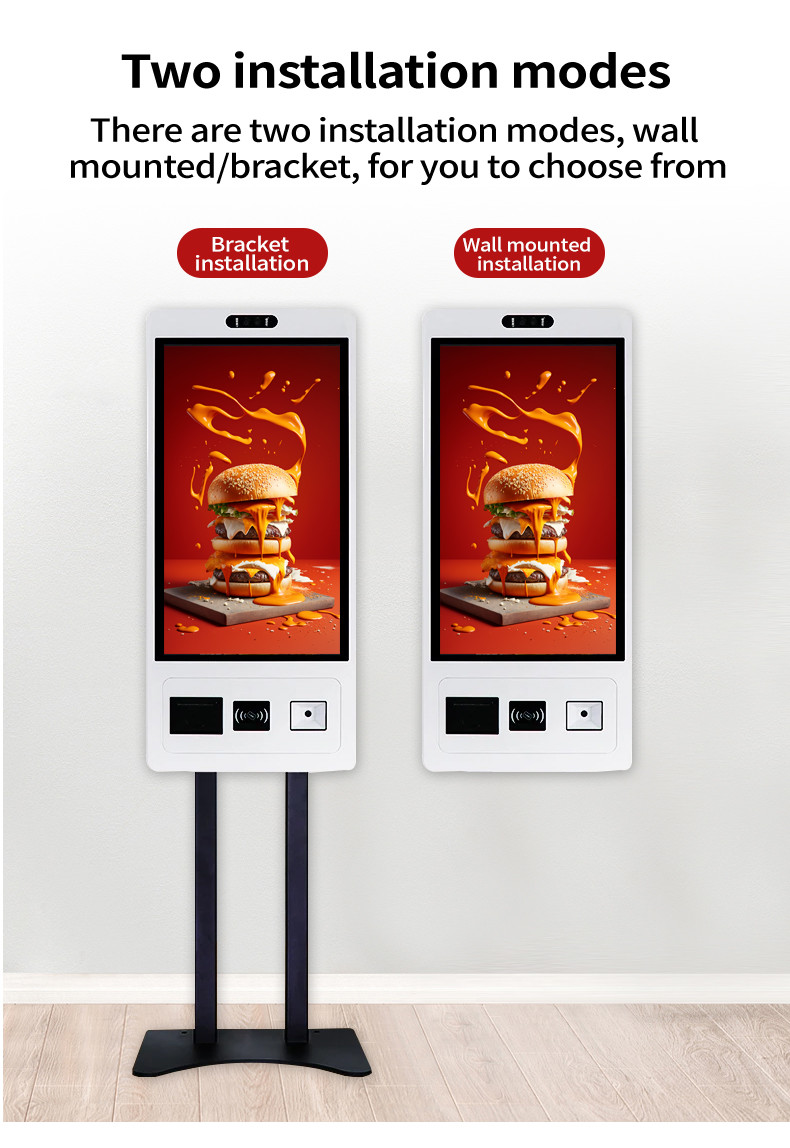 Wall Hot sale wall Mounted 18.5 Self-service Payment Kiosk 58mm Thermal Printer and Customizable Installation
