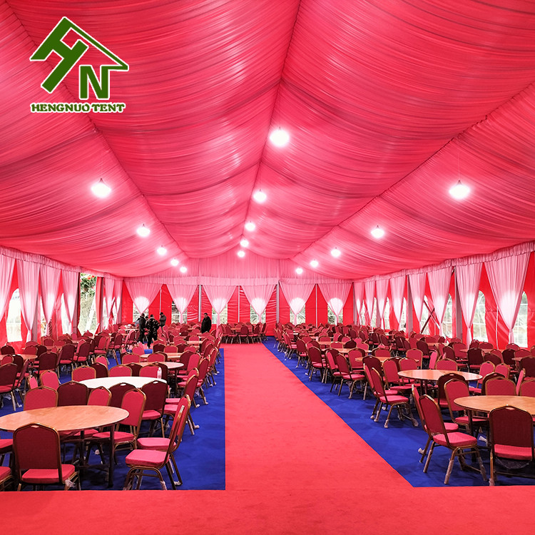280 People Aluminium Frame Tent 10x30m Red Colorful Large Wedding Marquee