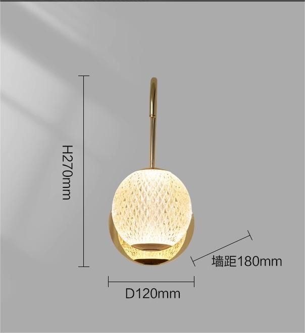 Energy Saving 6W LED Modern Wall Lamp For Bedroom Or Study