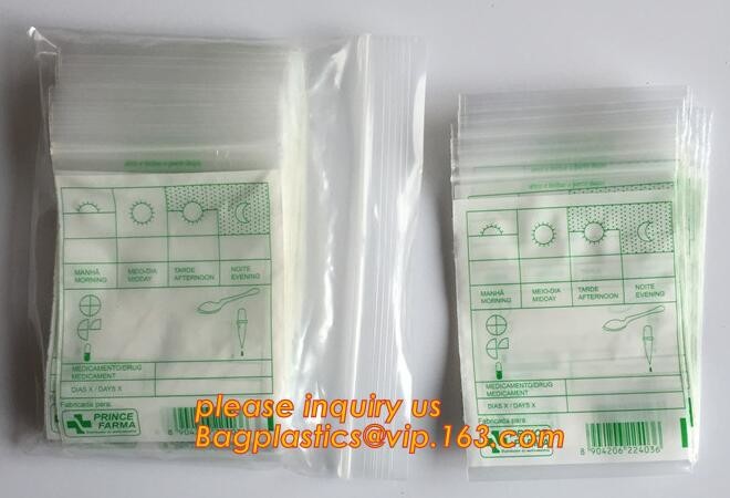 tablets pills packaging bag, poly medical dispenser k bag drug zipper bags reclosable bags, zipper bag medical min