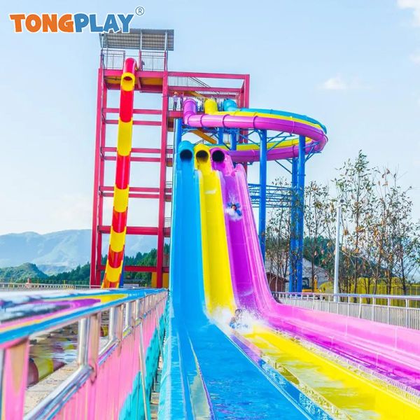 Quality New Design with Slope Slide Color Matching Fun and Exciting Play Slide Amusement Equipment Outdoor Water Playground Water Park for sale