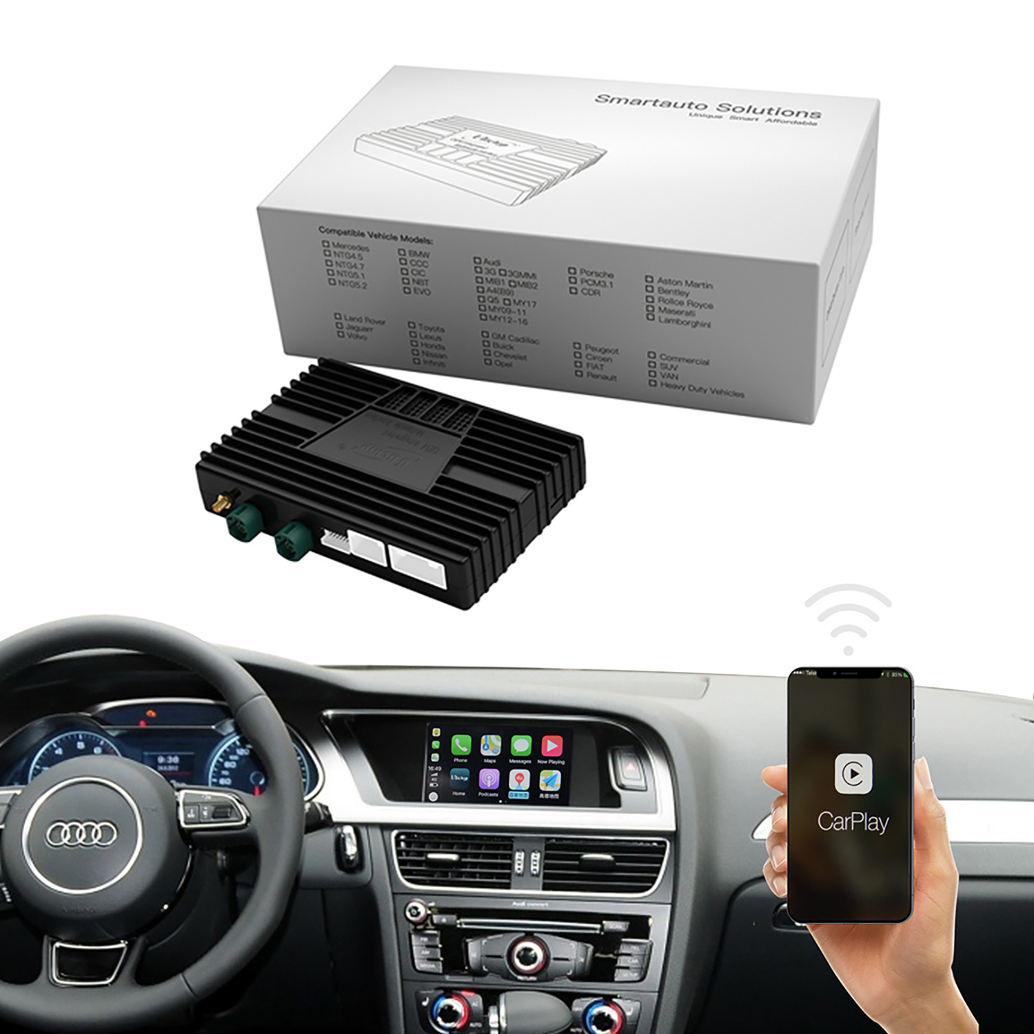 No Navi - 6.3 Screen Android Auto Carplay Unichip Audi 14 18 Q3