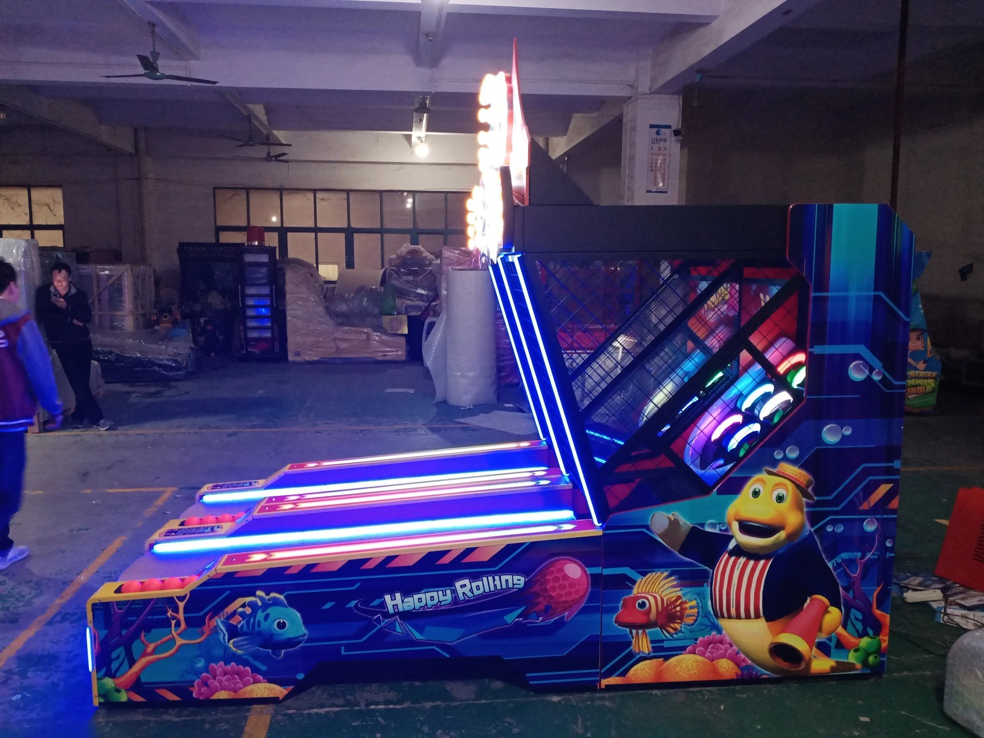 Happy Rolling Bowling Sport Game Machine Amusement Coin Operated Electronic Lottery Ticket Redemption Games