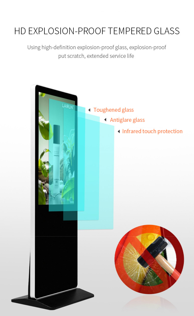 High Definition Advertising Tv Vertical Digital Signage Display 43 Inch
