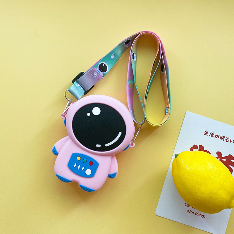 Astronaut Silicone Pencil Pouch Bpa Free For Stationery Storage School Supplies Pencil Case Cartoon Makeup Bag For Kids