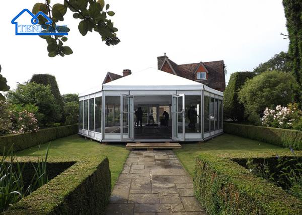 Outdoor Waterproof Aluminium Polygon Tent Hexagon Pagoda Tent Wedding Party
