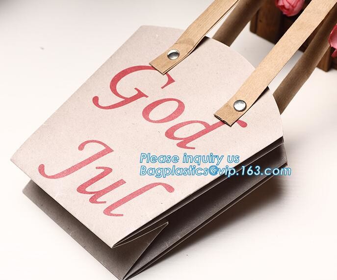 Flower carrier bag with different color customized pot plants kraft paper bag with handle,stamping logo fancy paper flow