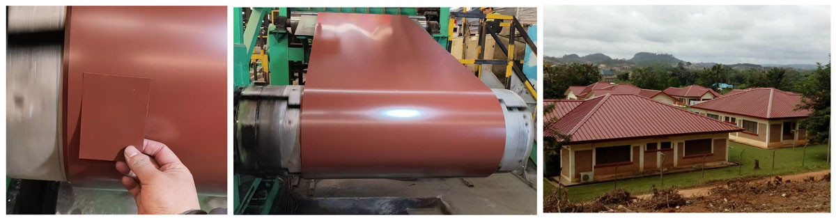 Brick Red 0.18 0.25 0.32x1000 Color Ppgi Coil Used For T Type Roofing Sheet