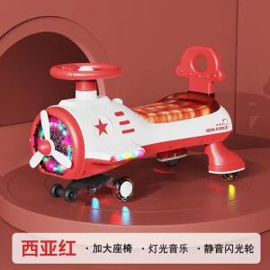 OEM PU Wheels Ride On Toy Wiggle Car With One Click Music And Light Play