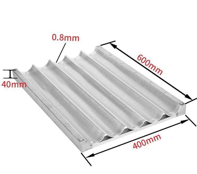 Aluminum Alloy French Bread Baking Tray with Customizable Logo in Large Inventory