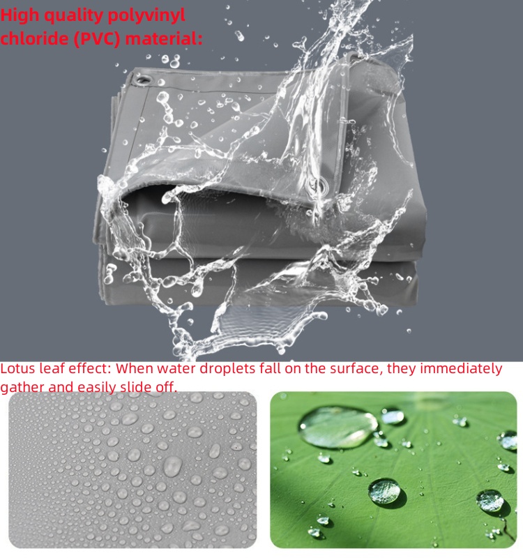 Sturdy Green PVC Tarpaulin Ideal for Blocking Sunlight and Moisture in Outdoor Settings