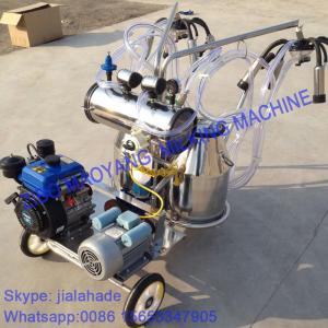 Gasoline-Vacuum Pump Dual-Typed Double Bucket Portables Milking Machine, Double