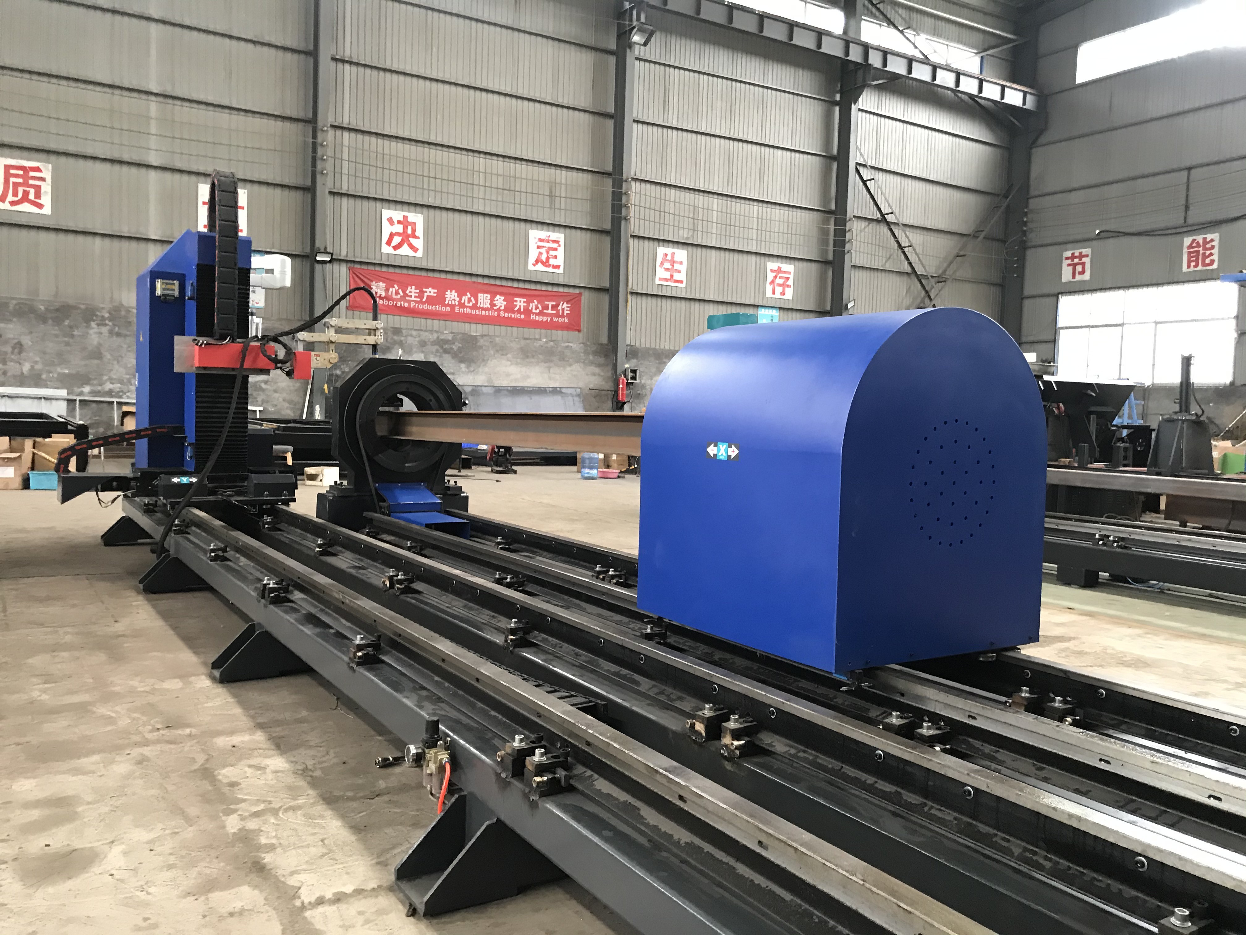 8 Axis Cnc Plasma Cutting Machine For Tube Pipe H Beam Angle Steel