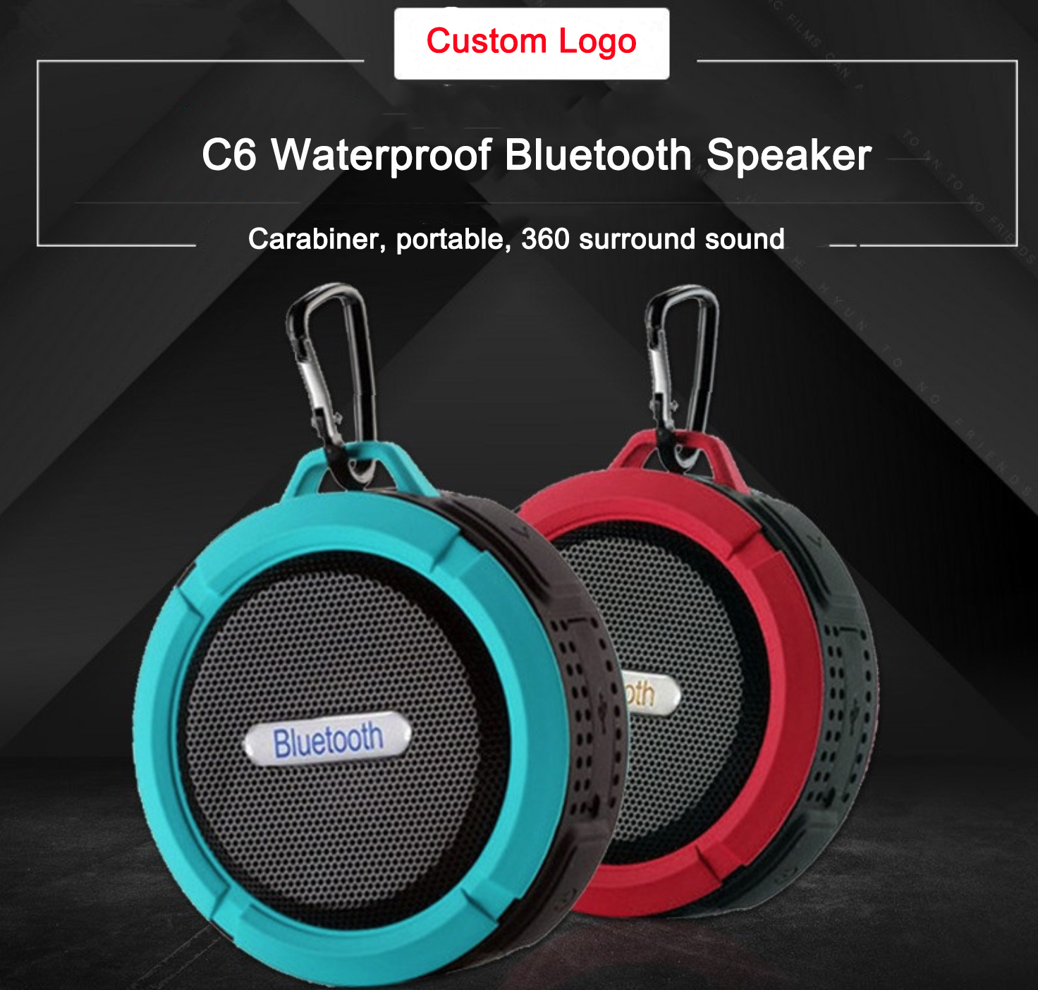 Customized Small Waterproof Sport Speaker , Active Stereo Wireless Speaker