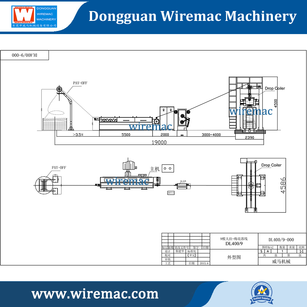 Wiremac Continuous Copper RBD Wire Drawing Machine With Quick Die Change