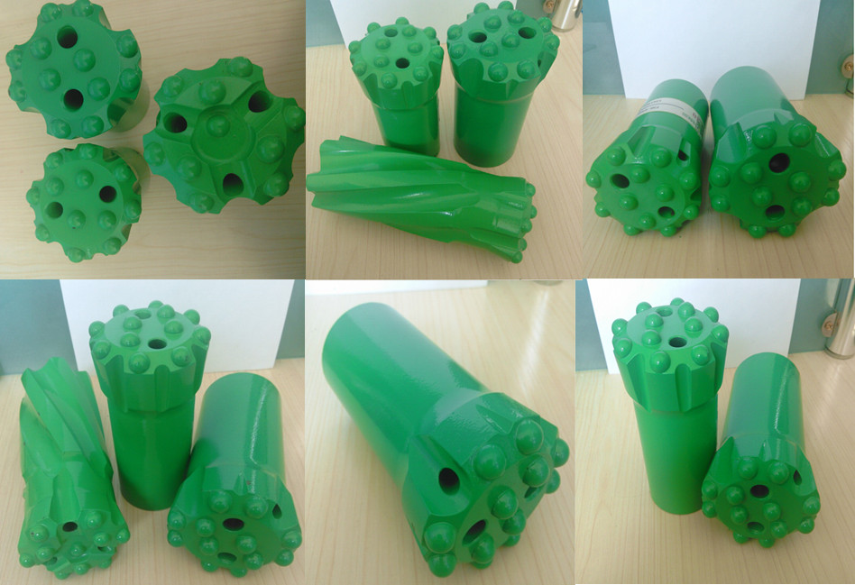 Threaded T38 / R38 Ballistic Button Drill Bit with Tungsten Carbide Button