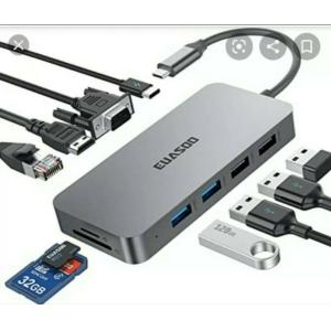 USB C Hub With HDMI And Displayport , 13 In 1 USB C To Displayport Hub With 100W