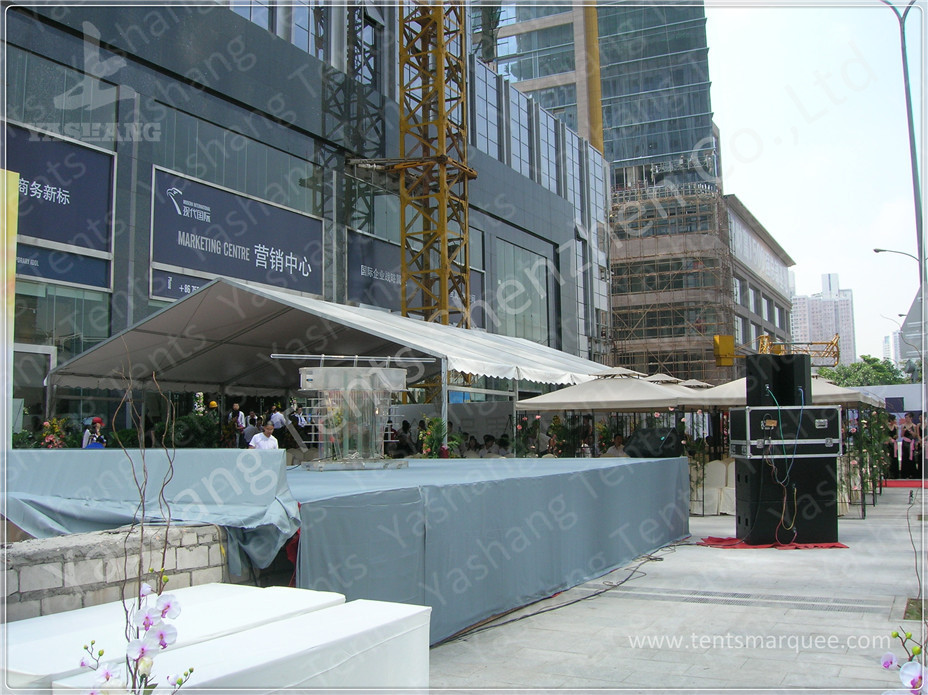 50 Seater Clear Span Fabric Structures Reusable Sunshade Shelter 6X15M