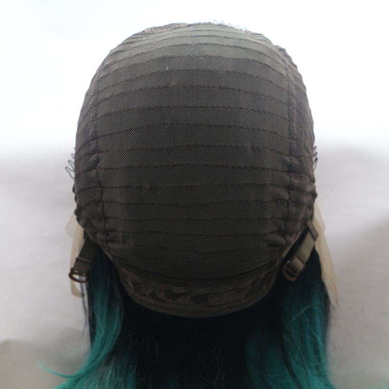Factory Price Ombre Gray Color Synthetic Lace Front Wigs Wave Style