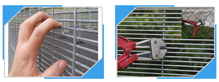 Multi Function High Security Fence / Security Mesh Panels 76.2mm*12.7mm