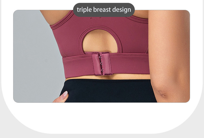 Running Crop Top Plus Size Sports Bra Active Stretch Shockproof With Breathable Mesh
