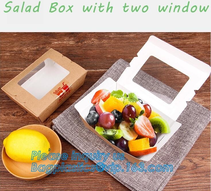 Wholesale custom Paper Cookies packing Cake Box with PVC window,Wholesale Plastic Square Birthday Wedding Packaging Clea