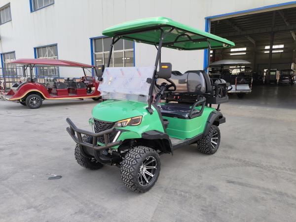 The New Off-Road 4-Seater Green High-End Electric Golf Cart Supports Customized