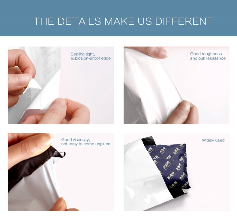 Eco Friendly Pink LDPE HDPE Poly Mailers Envelopes Bags Self Adhesive