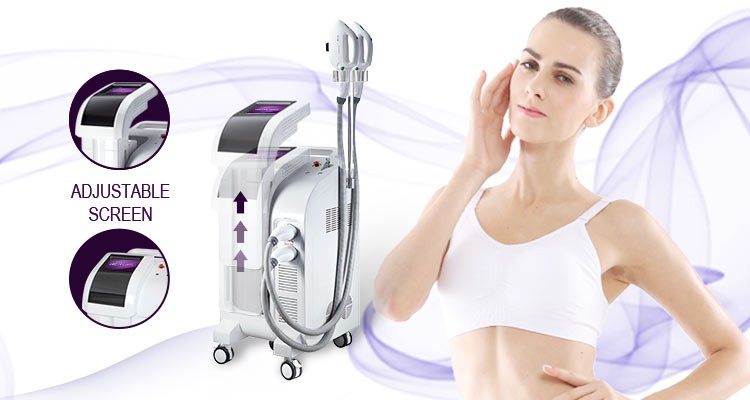 New Style E Light IPL RF ND YAG Laser Multifunction Machine 2500W Output