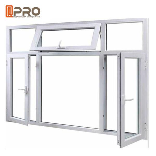 Customize Horizontal Double Casement Windows / Aluminium Frame Glass Window