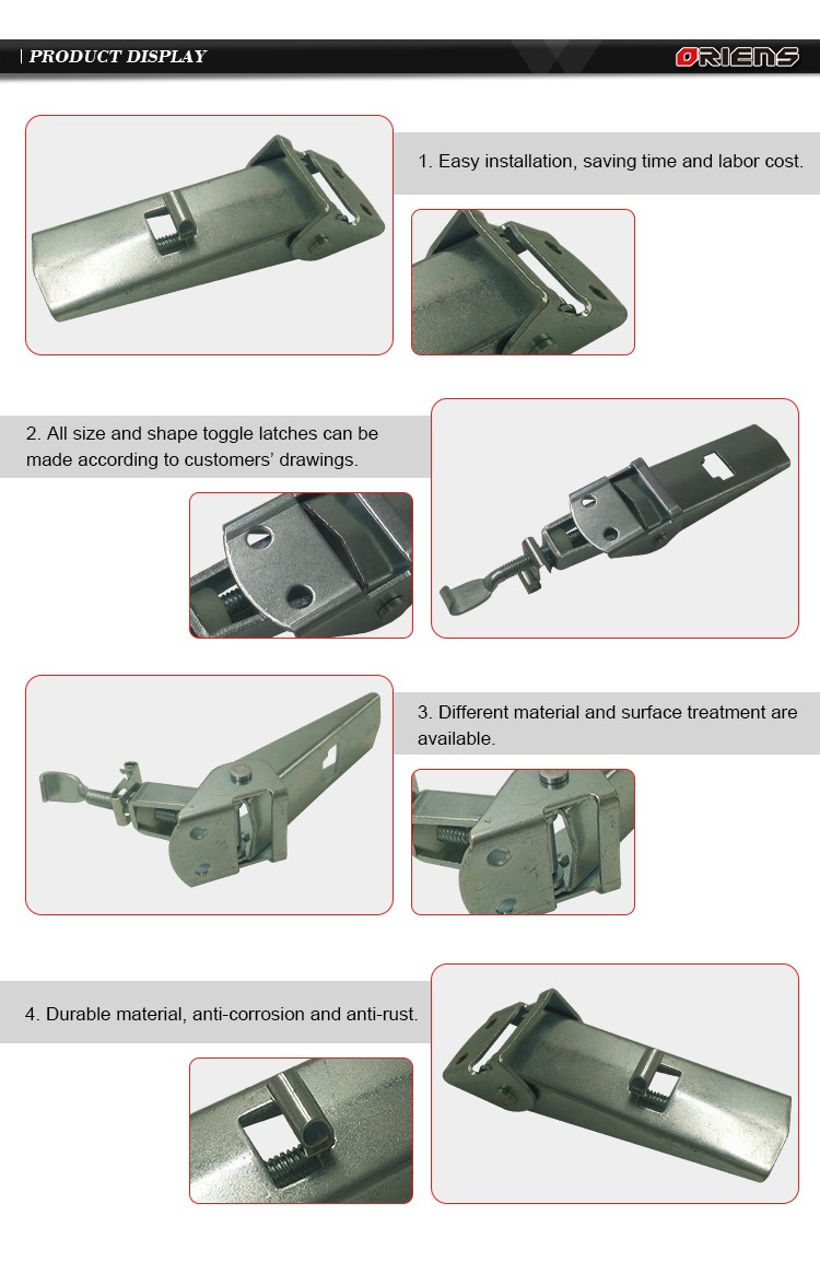 Spring Loaded Toggle Latch Adjustable Latch Hardware Box Fasteners Woodworking Tools