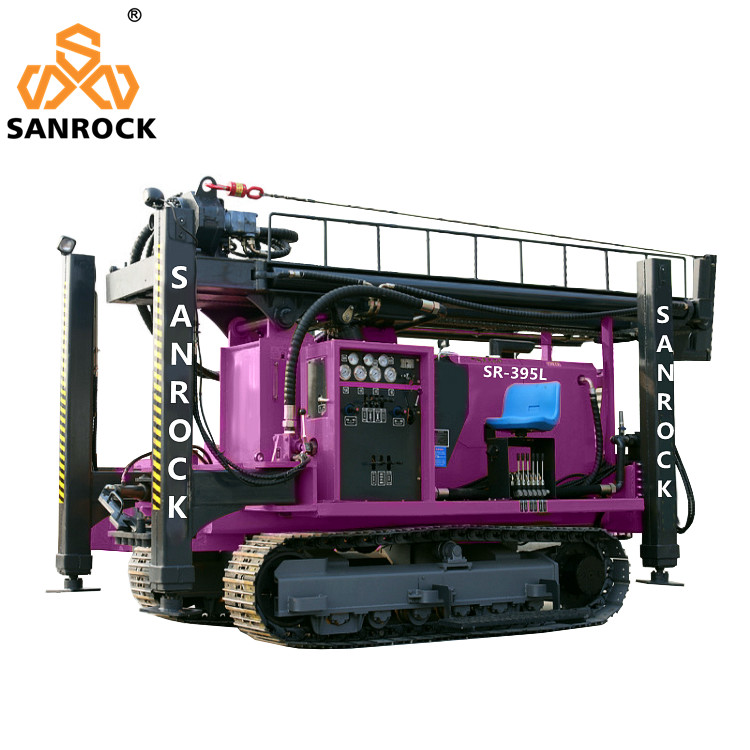 Full Hydraulic Water Drilling Rig 95KW Diesel Engine Mobile Water Well Drilling Machine