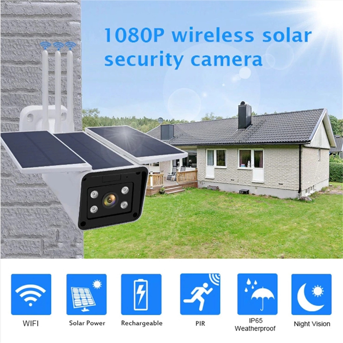 Outdoor Solar Powered Battery Wi-Fi Camera(MYQ-BC03)