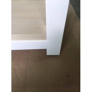 Eco Friendly Retail Wooden Display Table With Lower Shelf Smooth Finish AT-0173