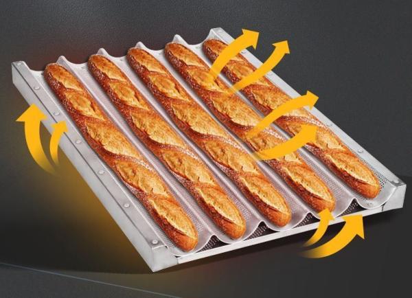 5-10 Rows Professional French Bread Baking Tray For Commercial Bakery Customizat