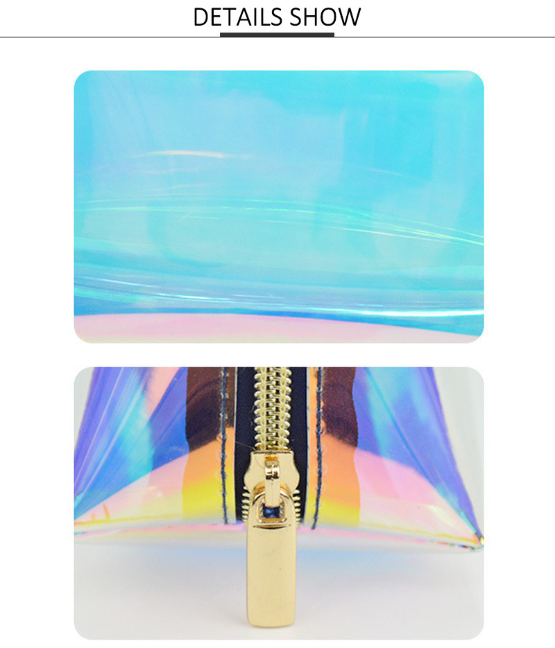 TPU Custom Clear Waterproof Holographic Cosmetic Bag