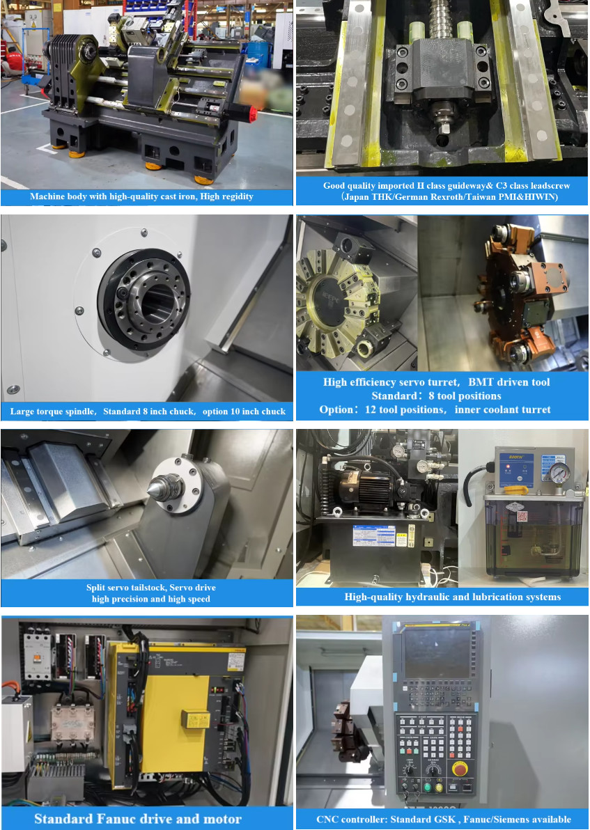 SMTCL CNC Lathe Milling Machine Combo T5.2-500Q Swing Diameter 560mm Fanuc Slant Bed CNC Lathe