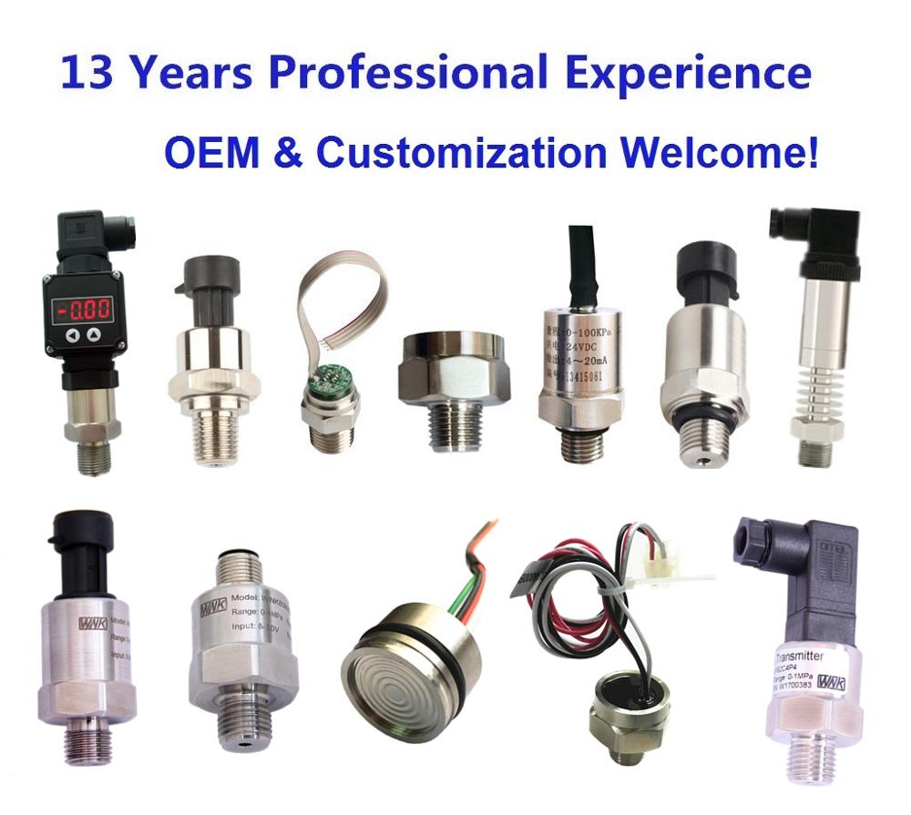 Low Cost 4-20mA Pressure Sensor With Direct Cable Outlet For Air Water