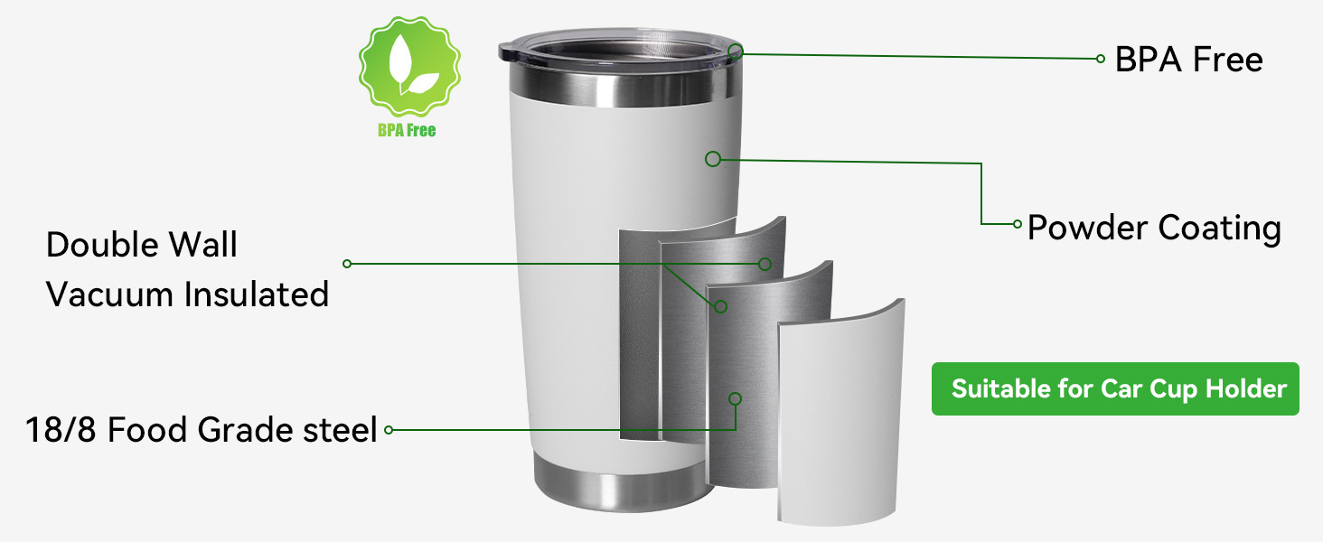 Wholesale 20oz Double Wall Vacuum Insulated Tumbler Stainless Steel Car Travel Coffee Mugs With Lids