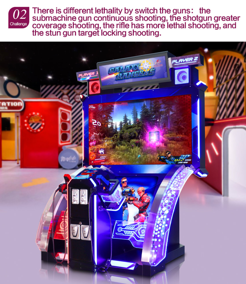 Shooting Gun Ticket Redemption Game Machine For Family Amusement