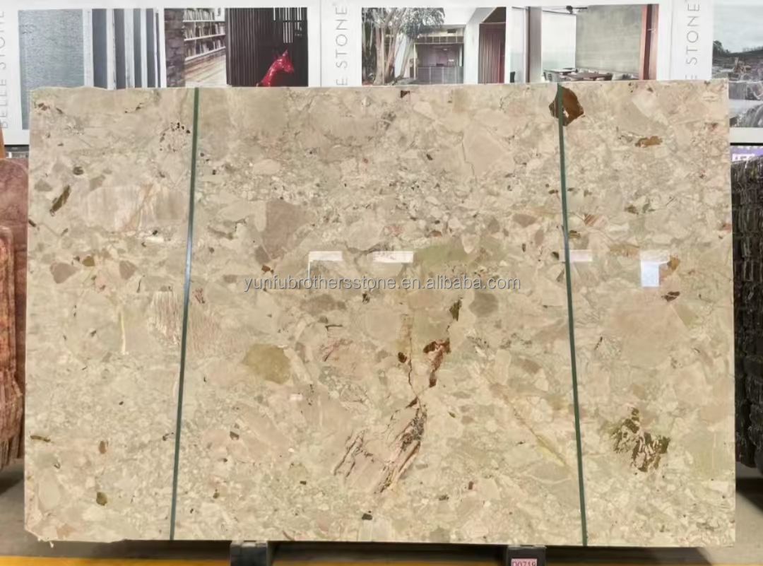 Modern Hotel Design Polished Monet Garden Marble Big Slab for Bathroom Vanity Wash Basin