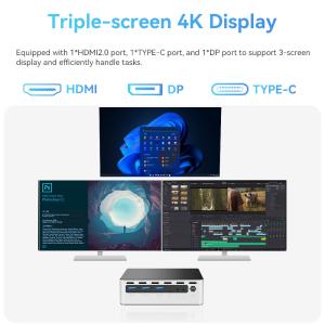 Dual LAN DDR5 64G Mini Computer With Intel Core Ultra 7 155U Processor Linux