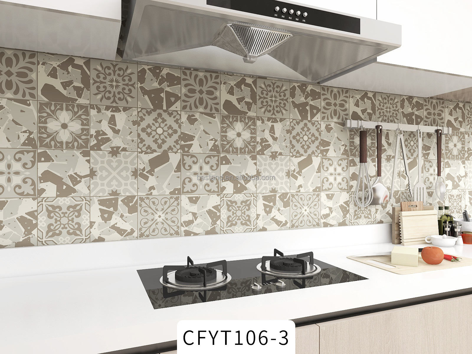 Self Adhesive Removable Decorative Tile Stickers for Wall Peel and Stick Moroccan Tiles Backsplash Waterproof Kitchen