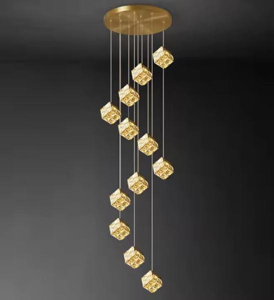 Luxury Hotel Lobby Decorative Lighting Hanging Pendant Lights Linear Large Long